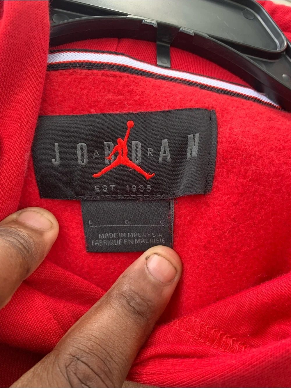Jordan Red and Black Bomber Jacket with Jumpman Logo
